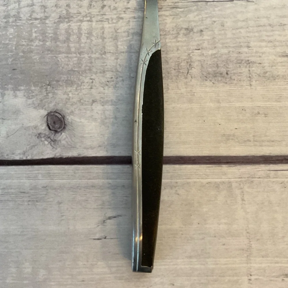 Marcrest Ebony Elegance Stainless Flatware Gravy Ladle Atomic Starburst‎ Japan